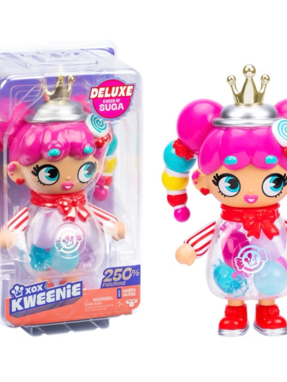 Kweenie Deluxe Pink Queen Doll with Rainbow Accents